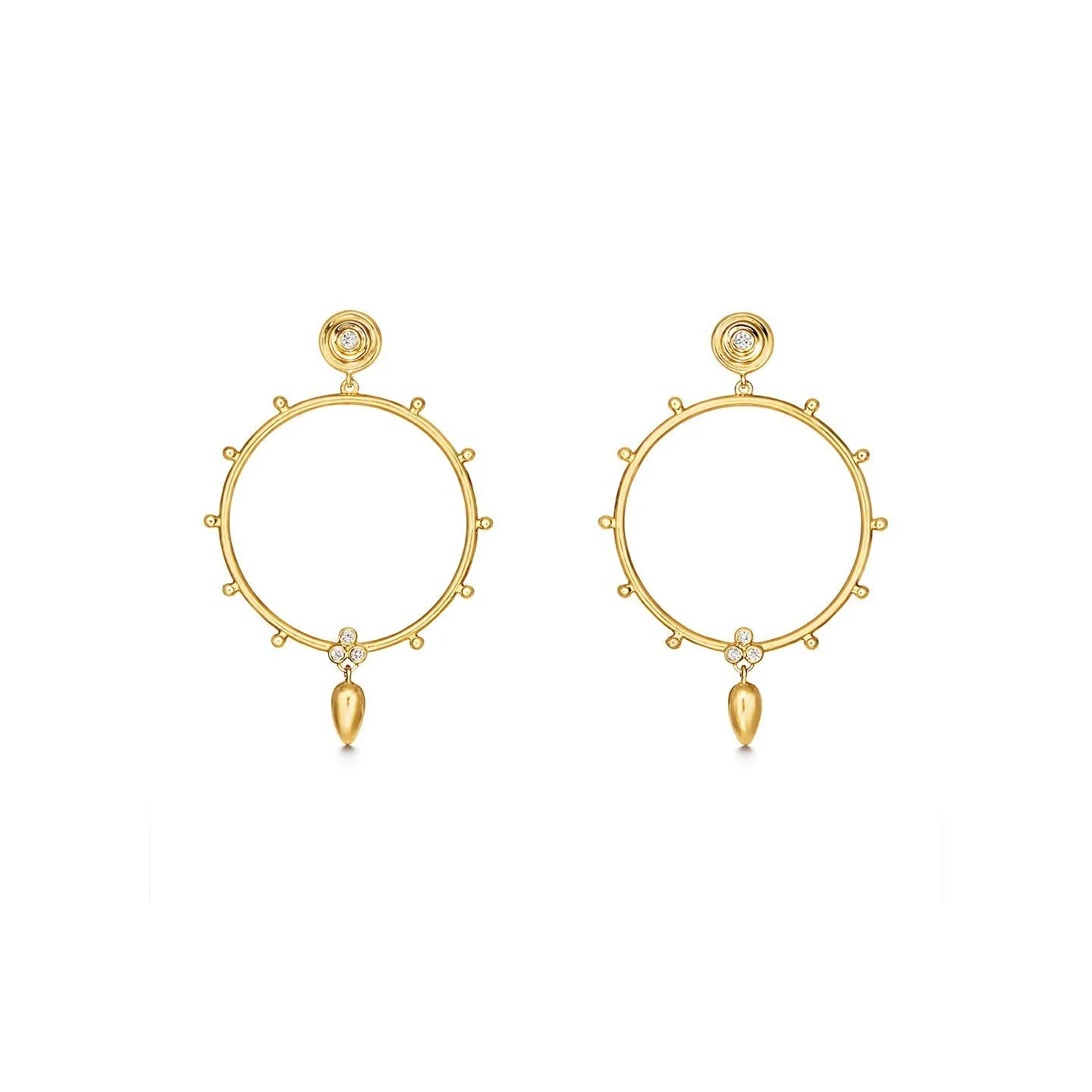 18K Circle Anfora Earrings