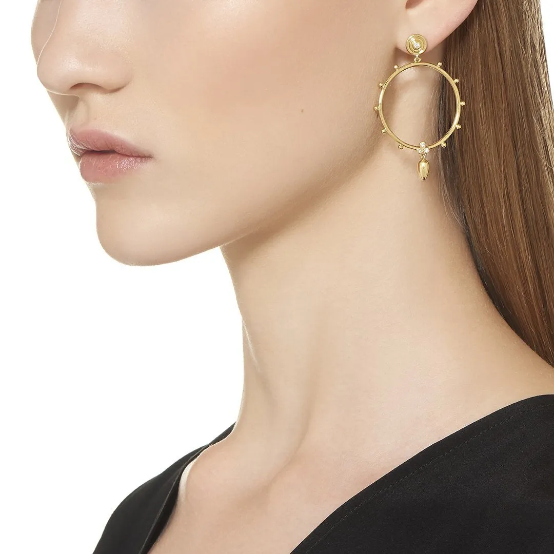 18K Circle Anfora Earrings