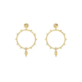 18K Circle Anfora Earrings