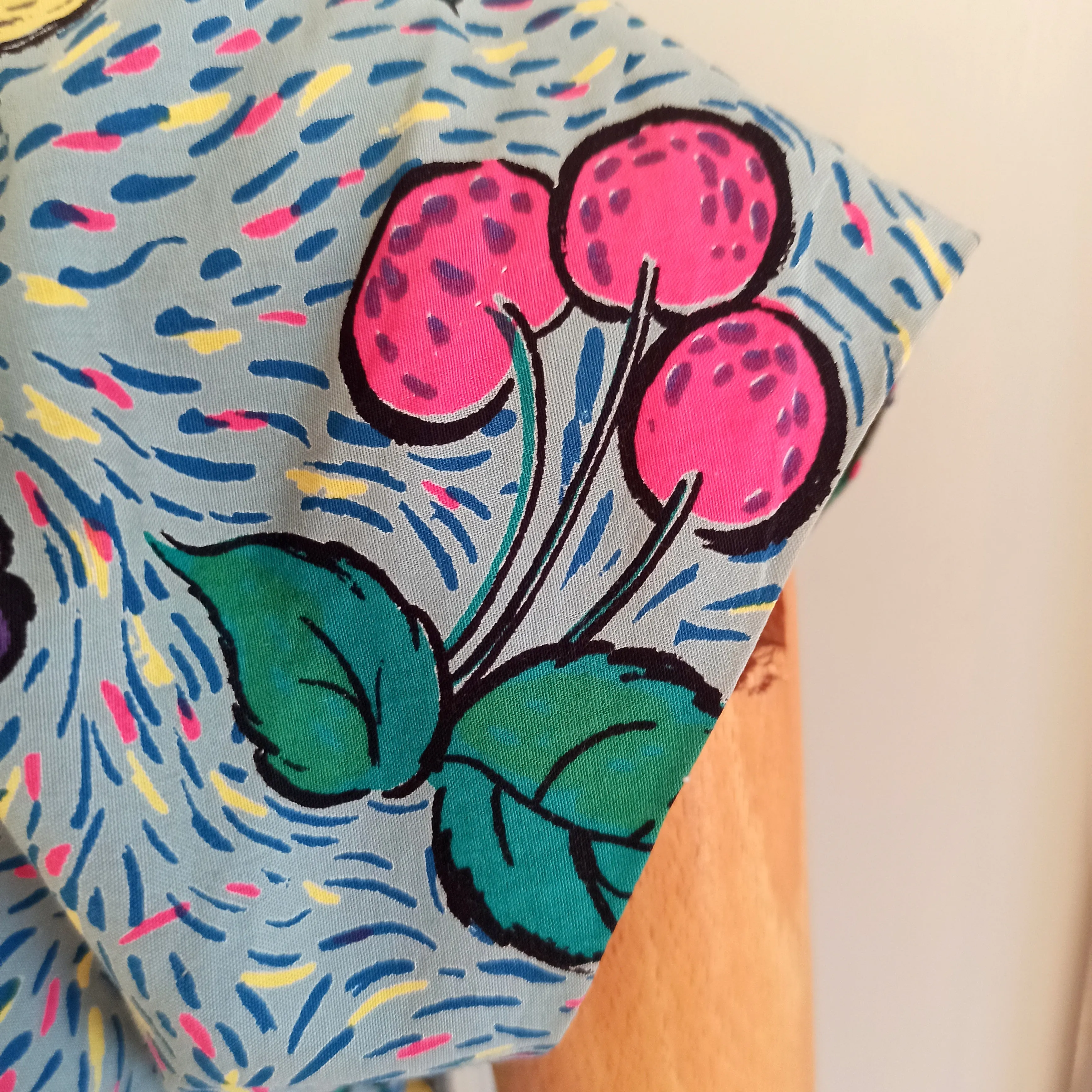 1940s 1950s - Stunning Novelty Print Fruits Cotton Dress - W27 (68cm)