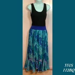 331S - 112BQ , Spiral skirt with lycra waistband