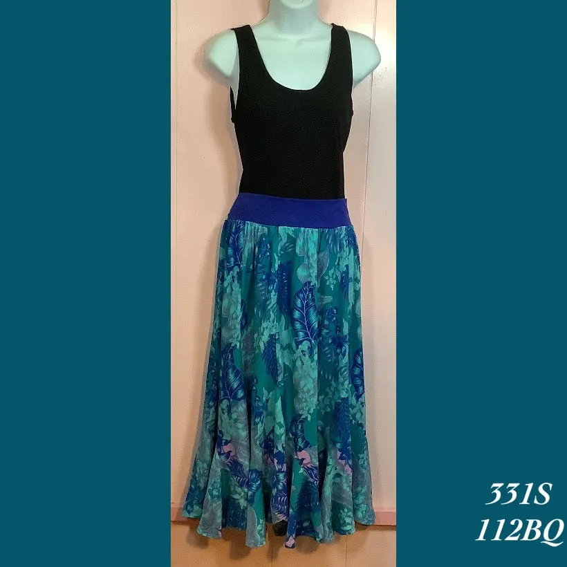 331S - 112BQ , Spiral skirt with lycra waistband