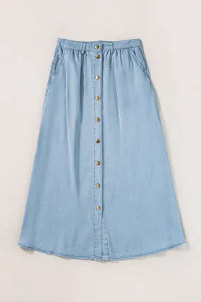 A-Line Cotton Blend Skirt