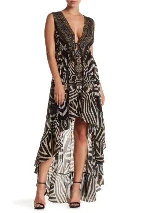 Animal Print Hi Low Dress