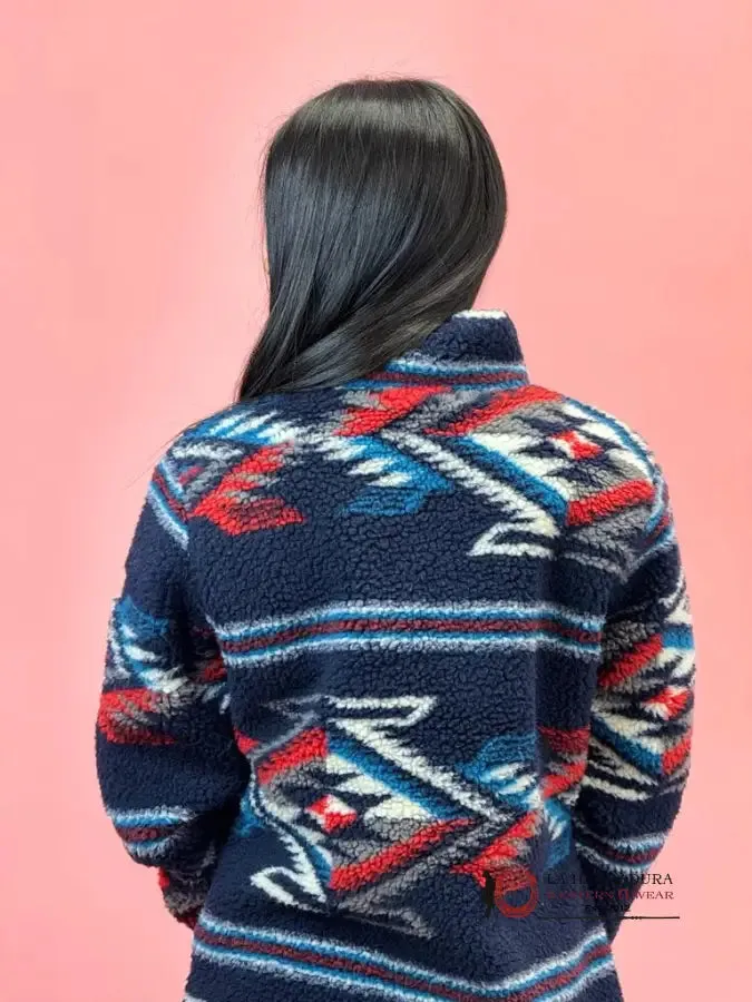 Ariat Womens Chimayo Fleece Blue JCD Sherpa