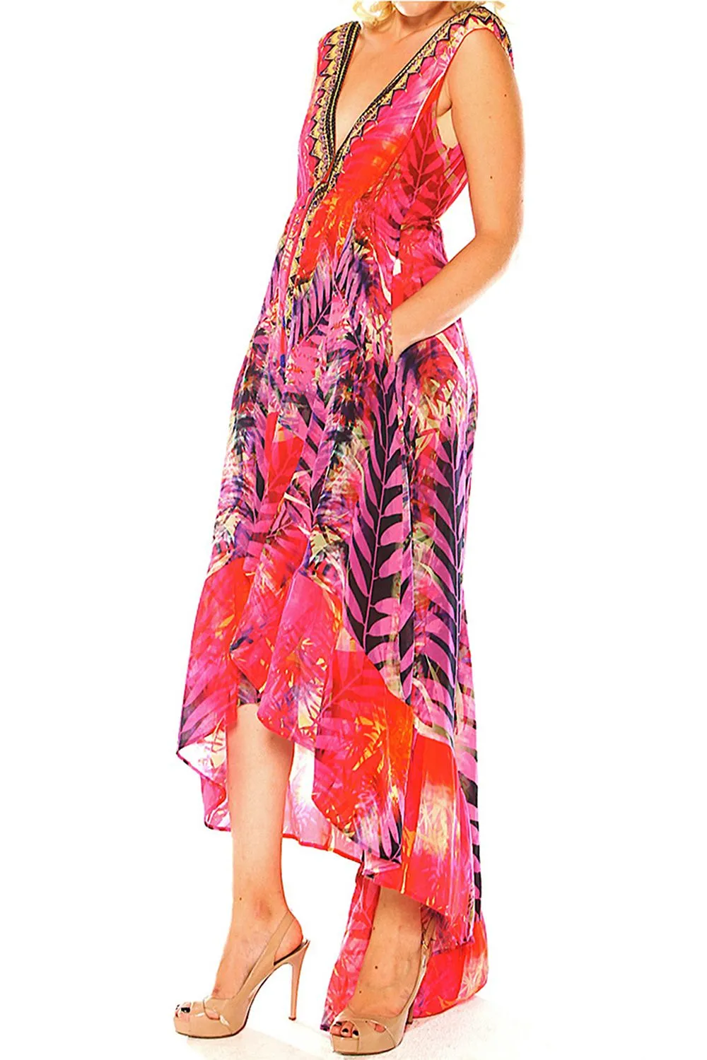 As Seen On Kyle RIchards High Low Maxi Dress