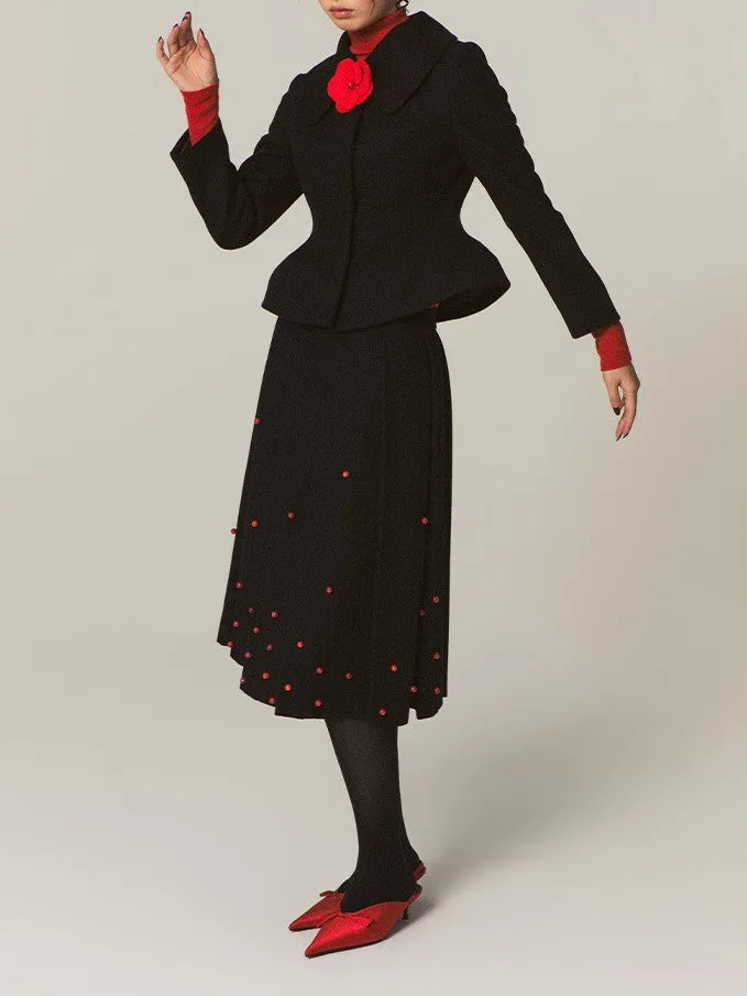 Beads Nichi Flare Formal Classy Middle-Skirt