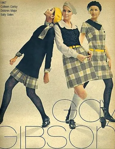 bijou embroidered plaid pattern skirt purple gray