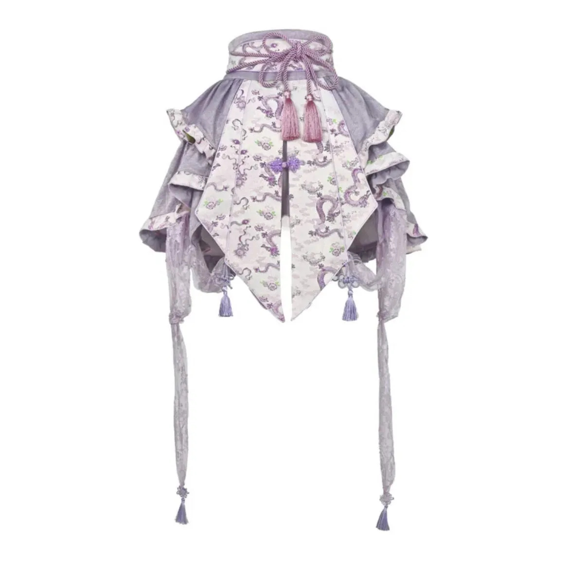 [Blood Supply] Dragon In Wisteria Chinese Lolita Fashion Set Mini Skirt