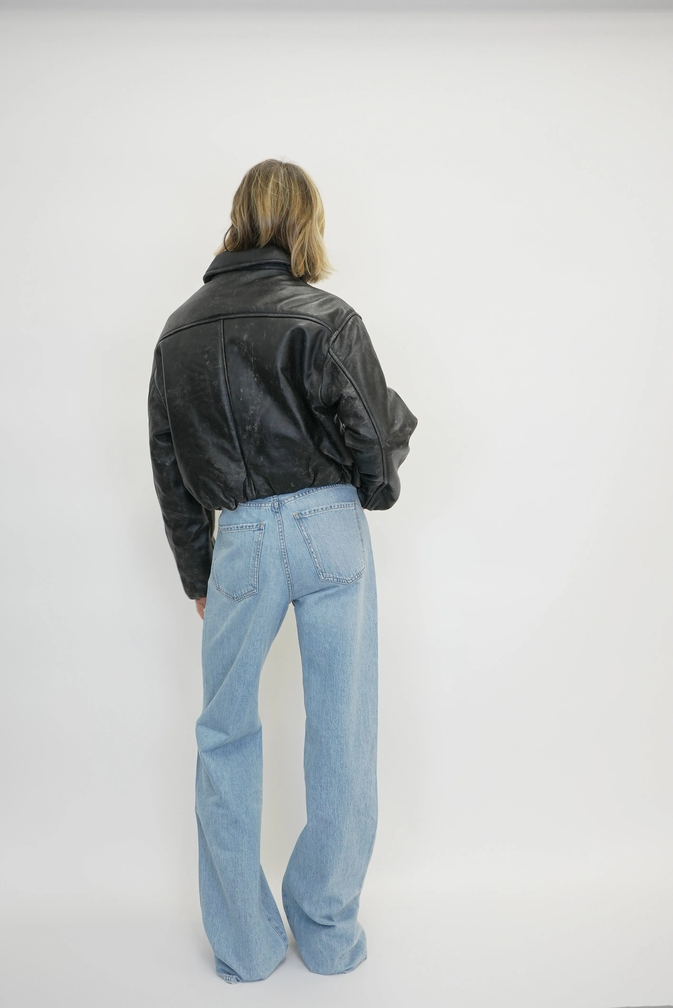 BOLD LEATHER BOMBER