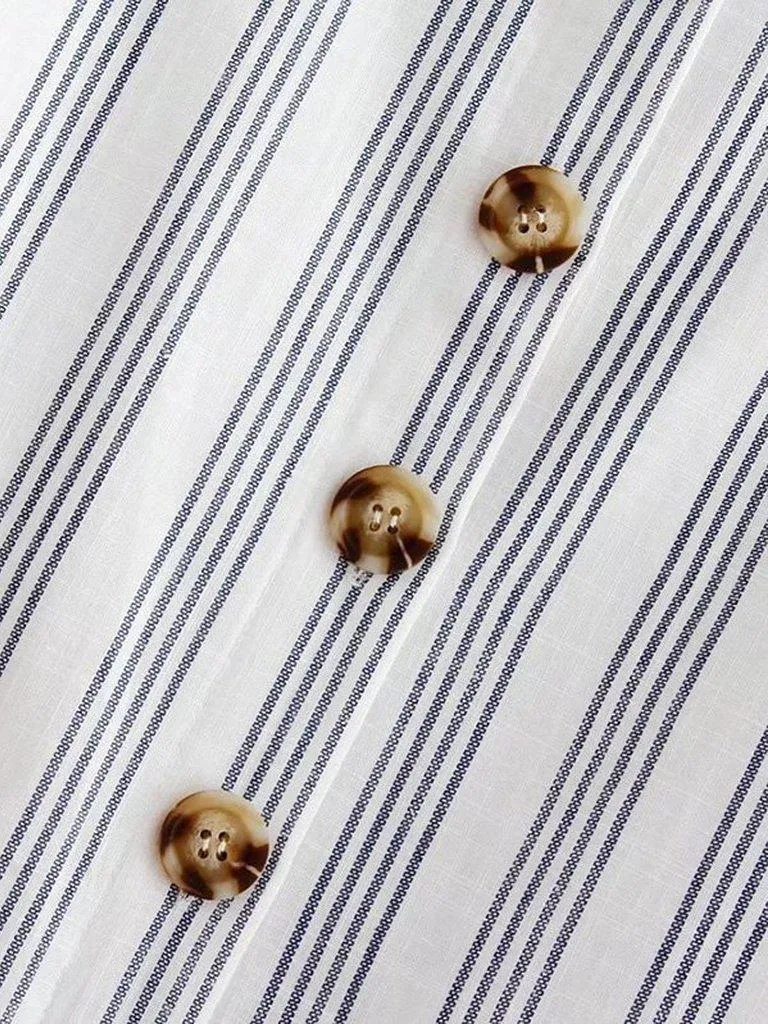 Button Through Slit Side Skirt
