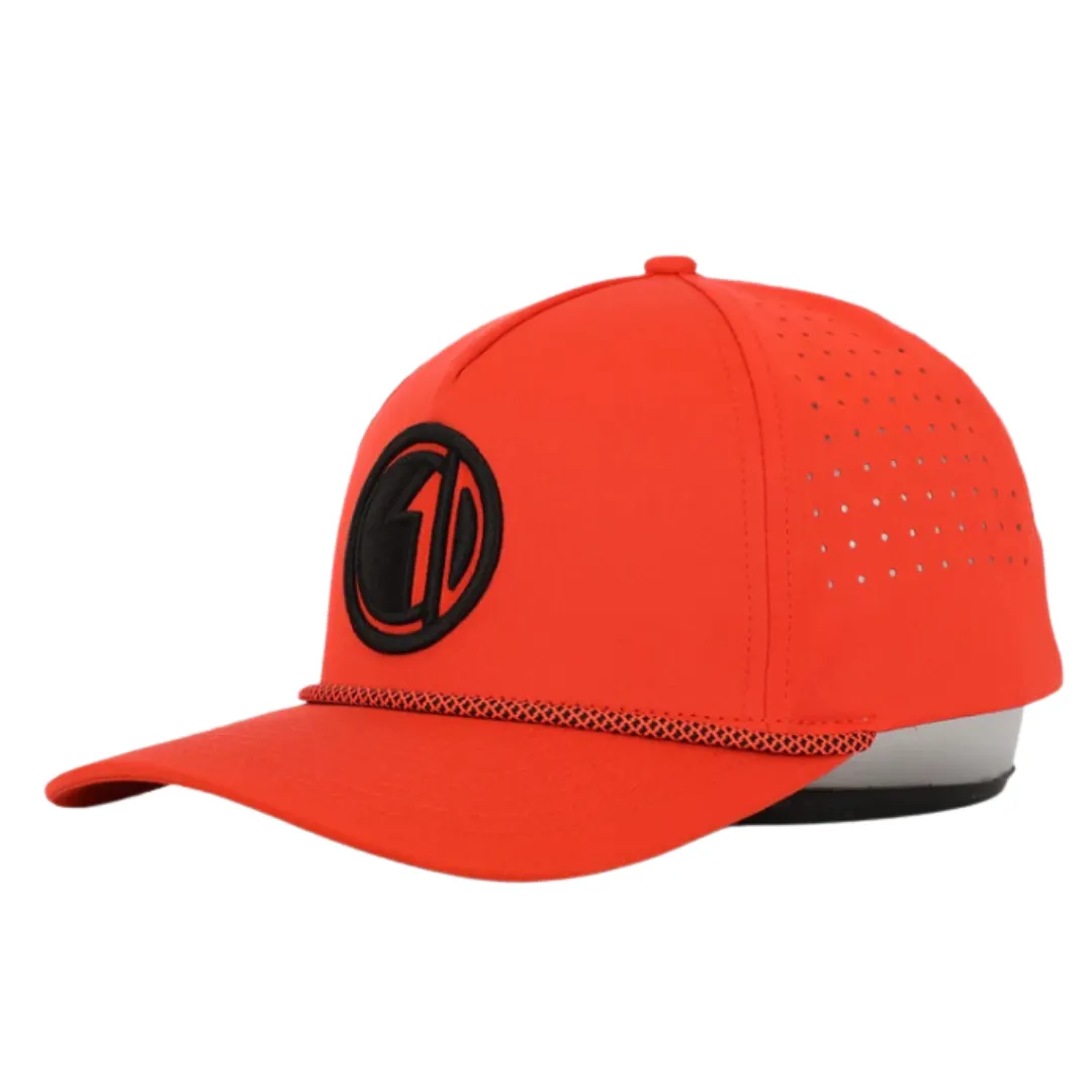 C1D - Perforated Rope Snapback Hat - Orange