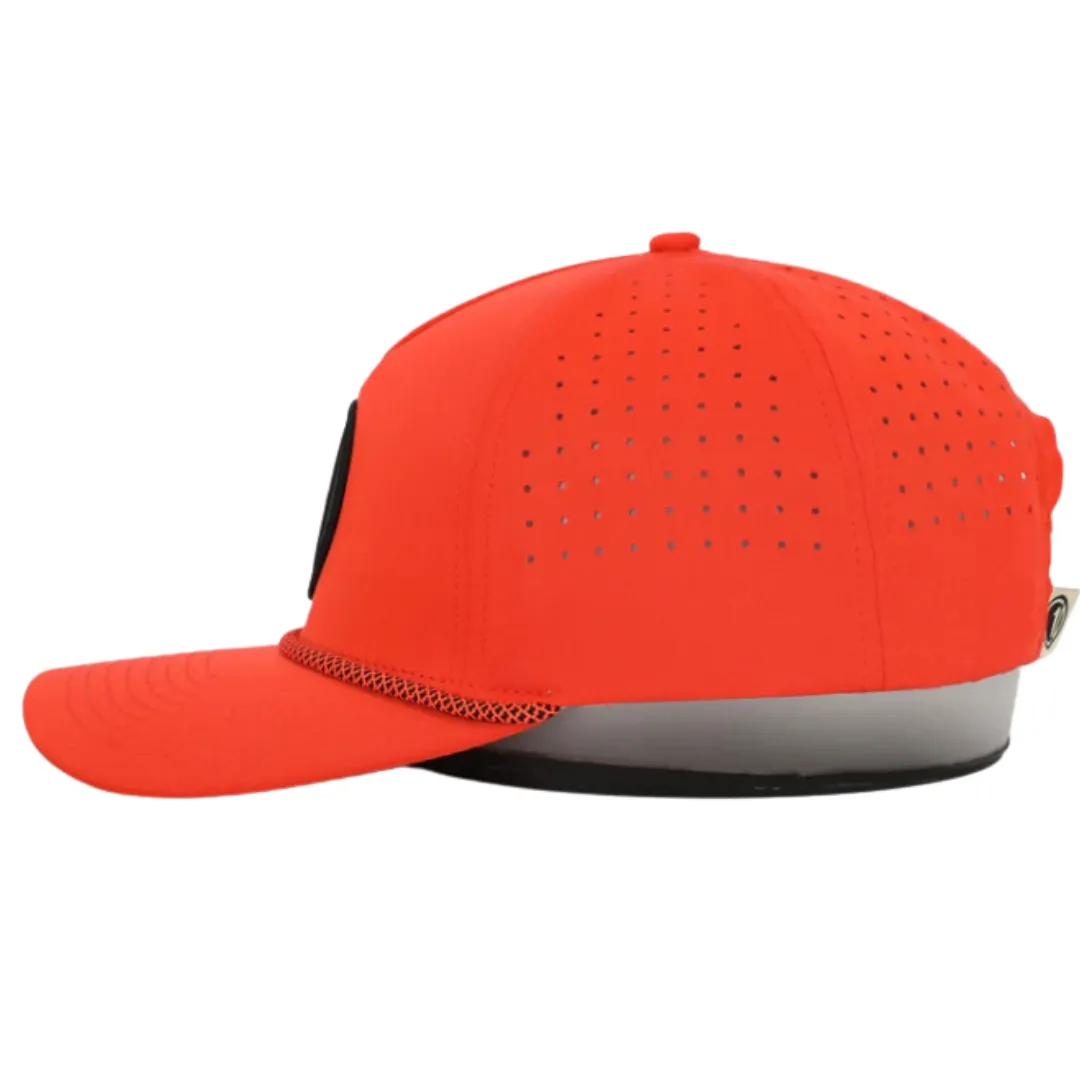C1D - Perforated Rope Snapback Hat - Orange