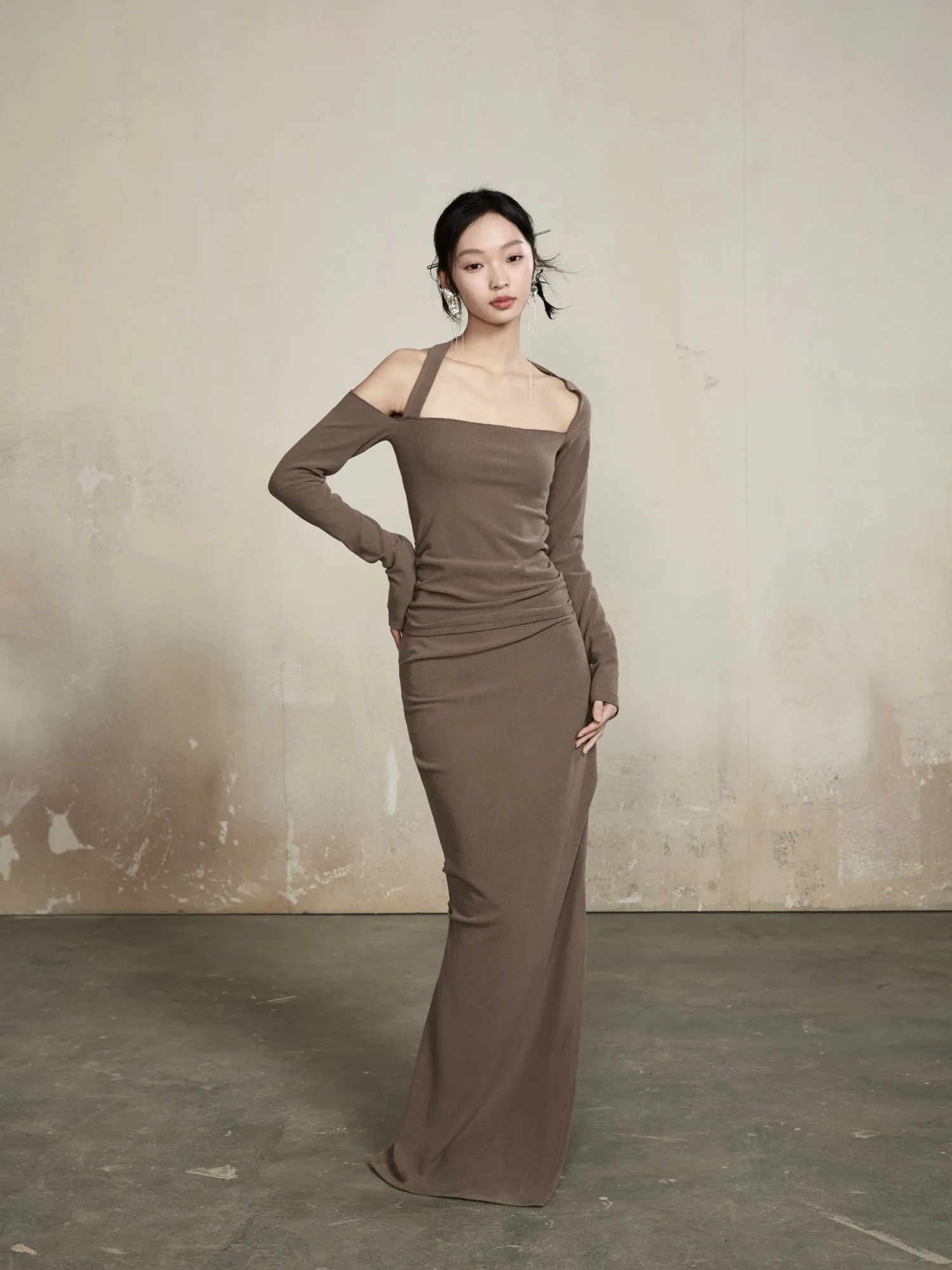 Chic Classy Nichi Slim Unique Plain Tops&Long-Skirt