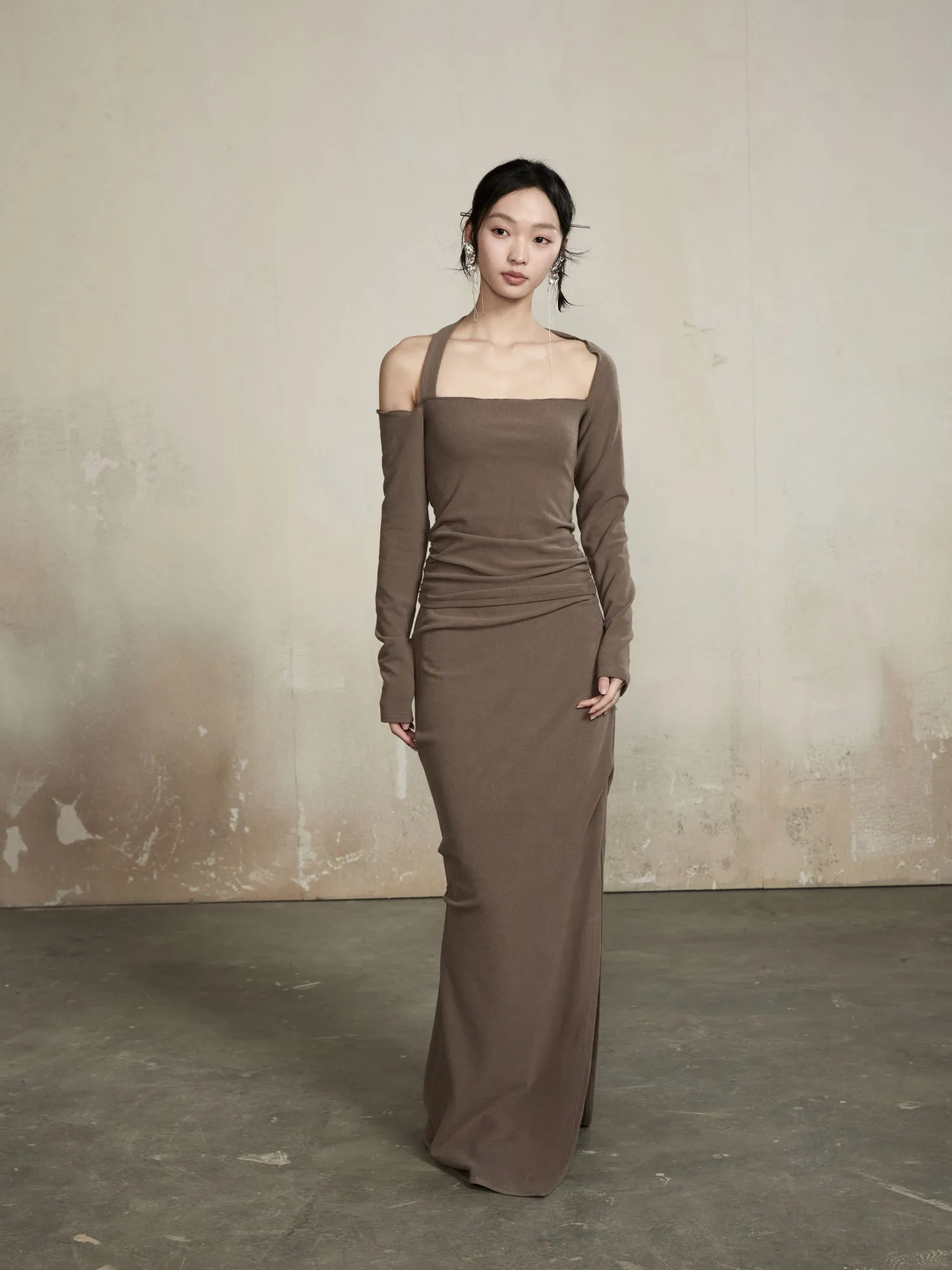 Chic Classy Nichi Slim Unique Plain Tops&Long-Skirt