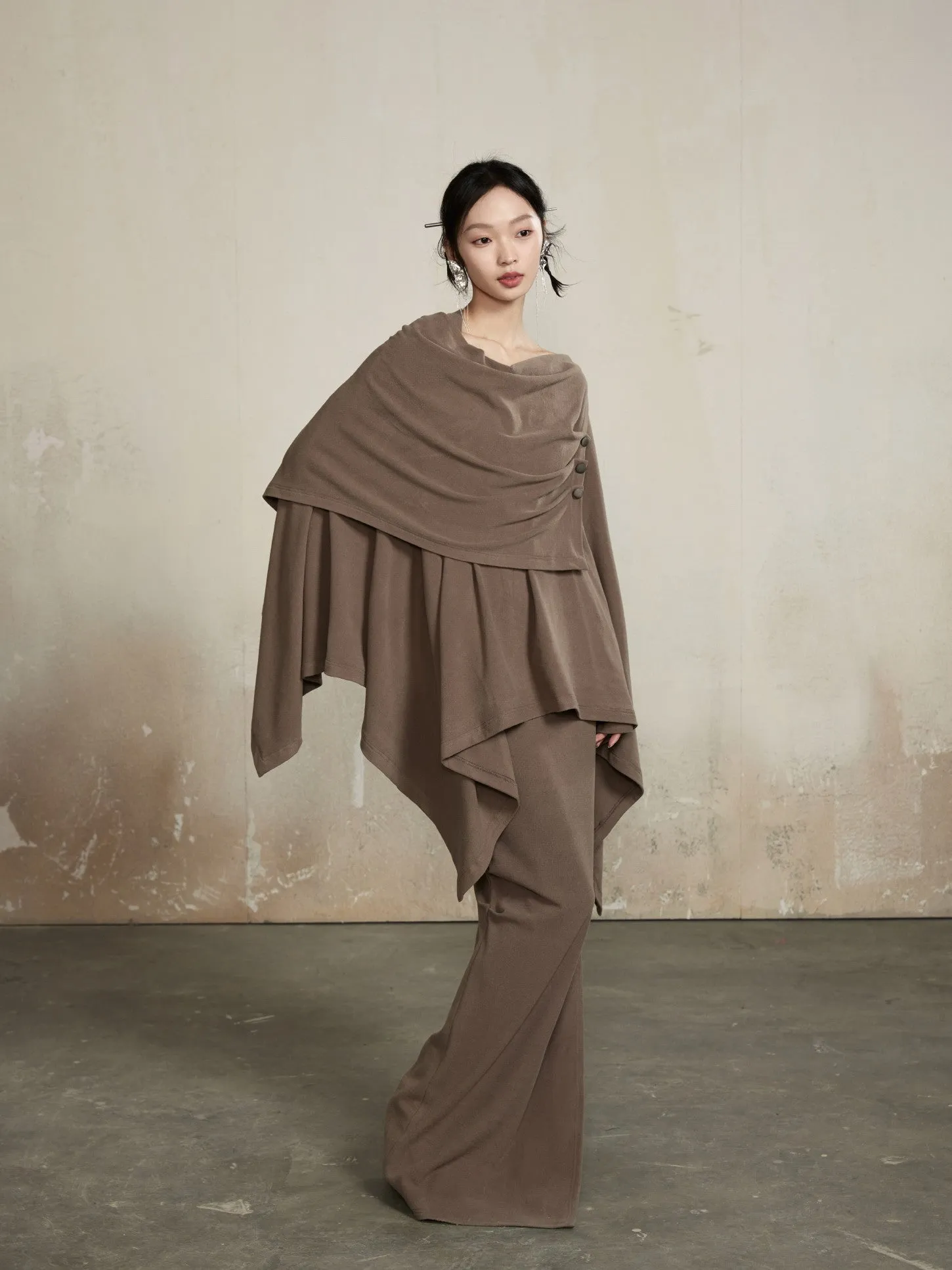 Chic Classy Nichi Slim Unique Plain Tops&Long-Skirt