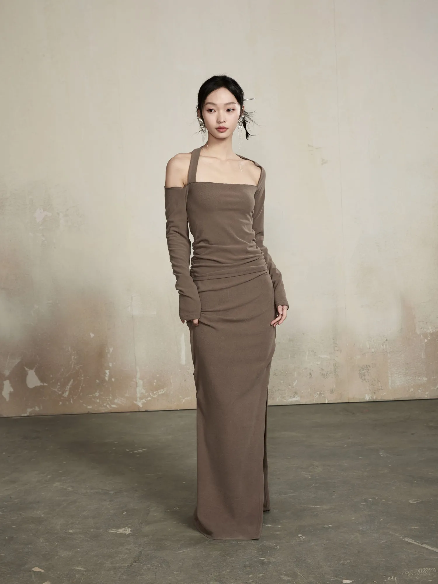 Chic Classy Nichi Slim Unique Plain Tops&Long-Skirt