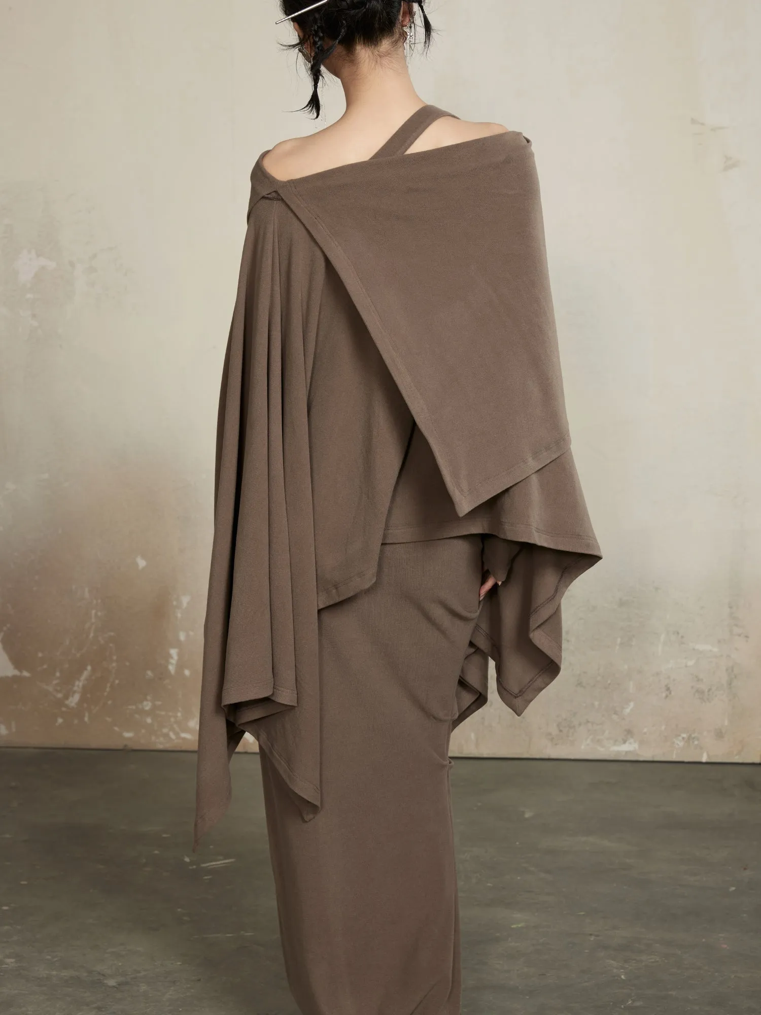 Chic Classy Nichi Slim Unique Plain Tops&Long-Skirt