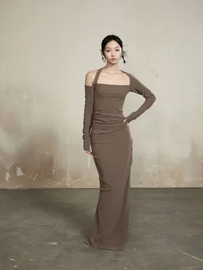 Chic Classy Nichi Slim Unique Plain Tops&Long-Skirt