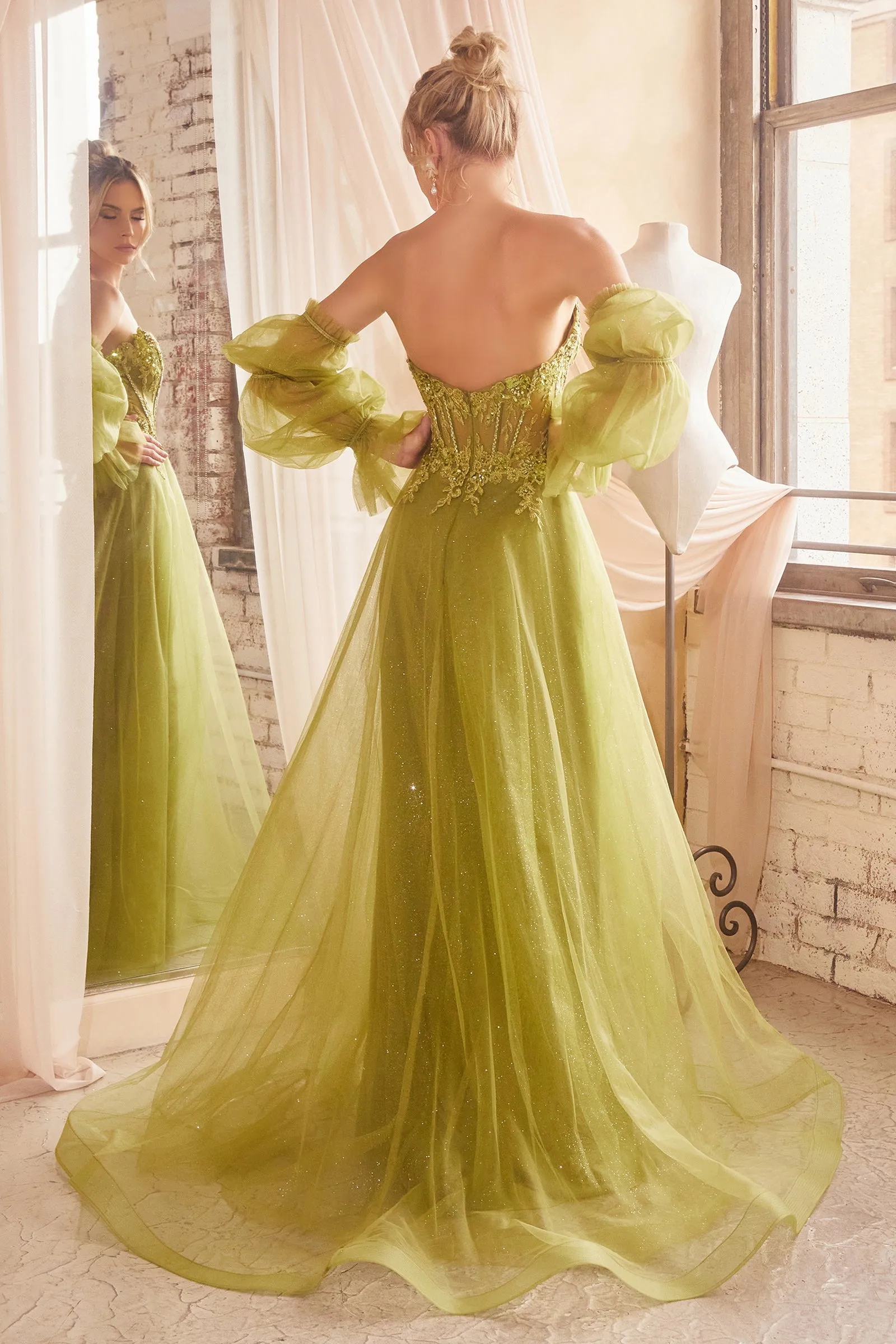 CINDERELLA DIVINE CD830 A-Line Strapless Ball Gown
