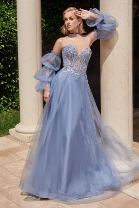 CINDERELLA DIVINE CD830 A-Line Strapless Ball Gown