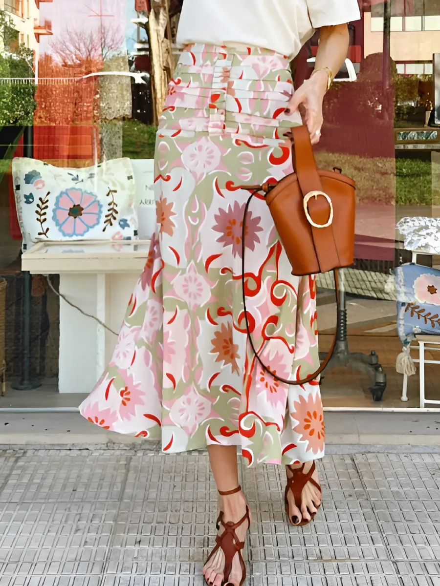 Classy Unique Floral Skirt