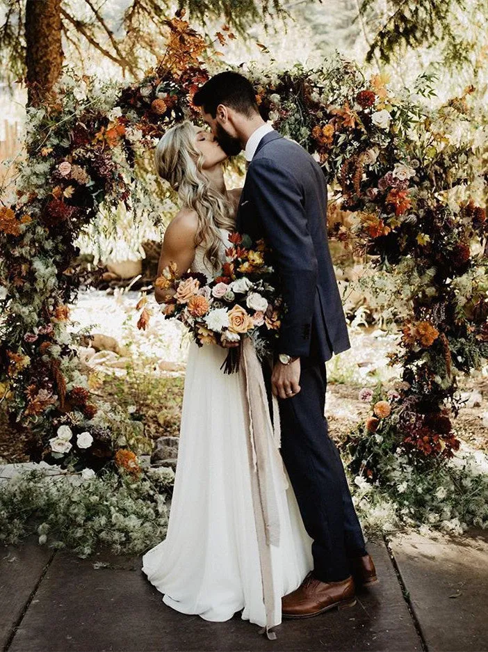 Delicate Lace Bridal Gowns Sweetheart Chiffon A-line Wedding Dresses WD186