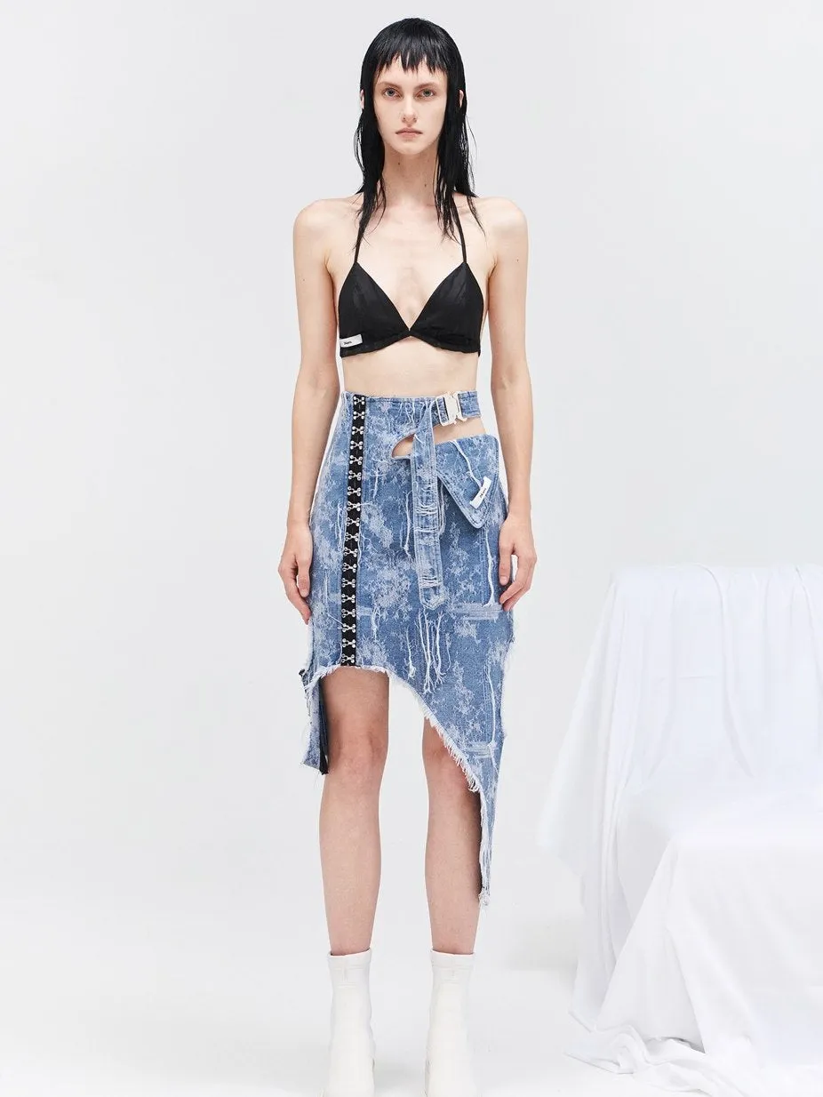 Denim Asymmmetry Nichi Fashionable Skirt