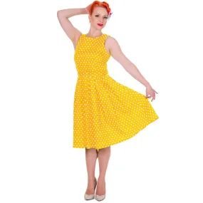 DOLLY & DOTTY | YELLOW POLKA LOLA DRESS
