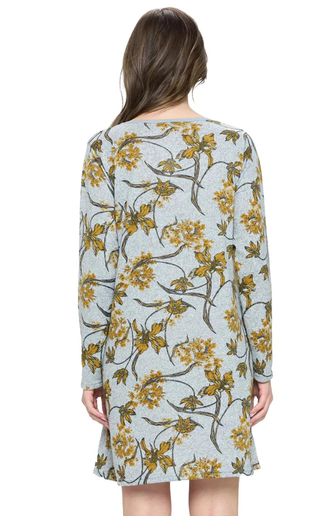 Floral dress with pockets is soft and comfy in floral print