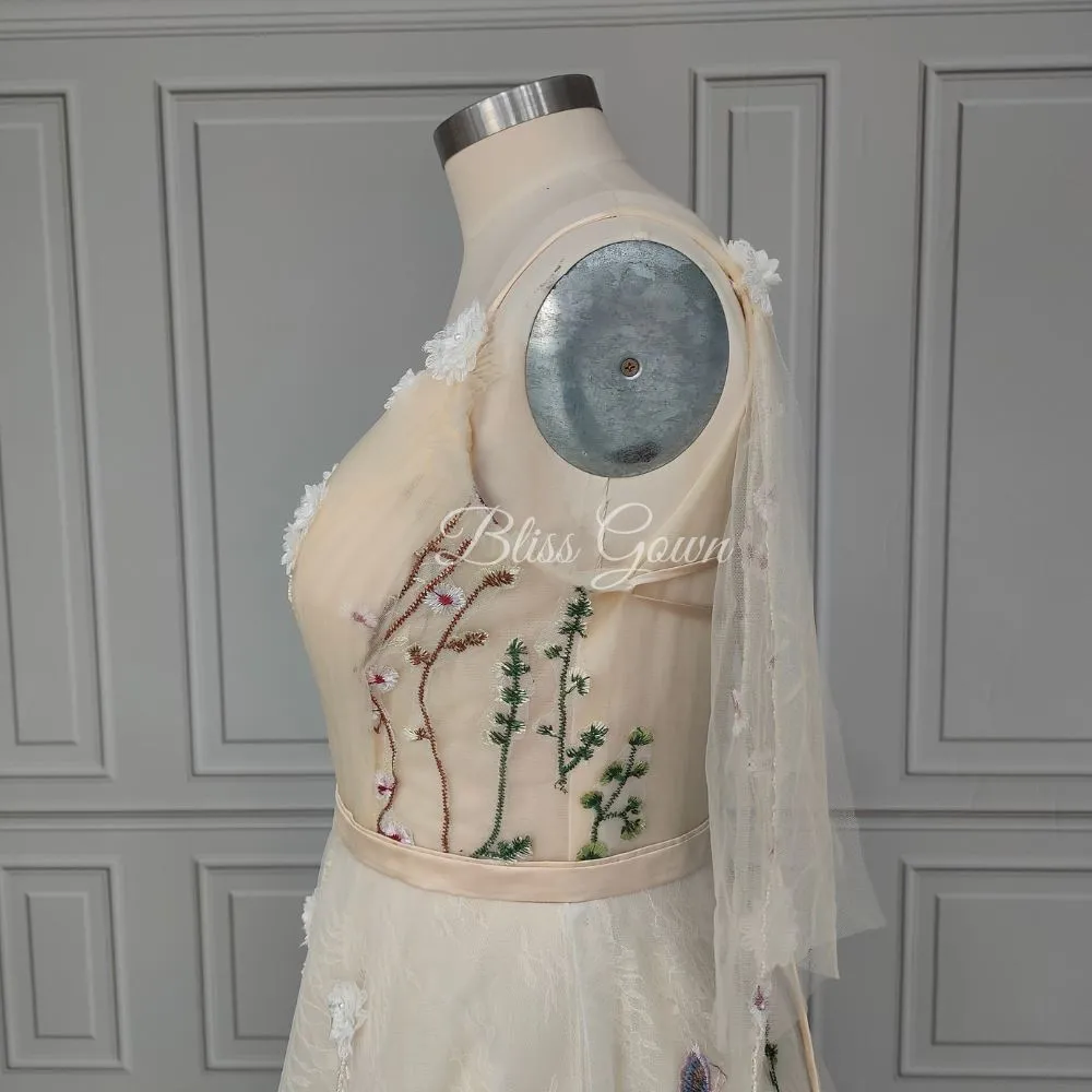 Floral Enchantment Boho Gown