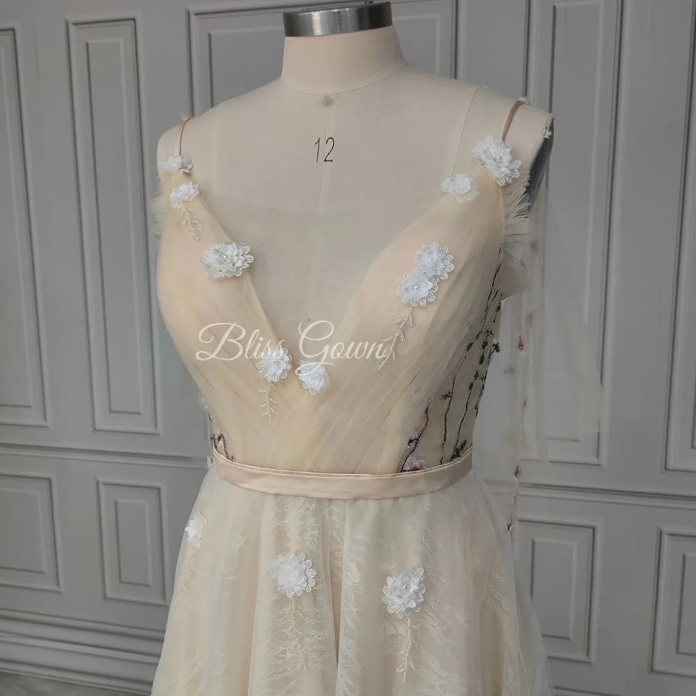 Floral Enchantment Boho Gown