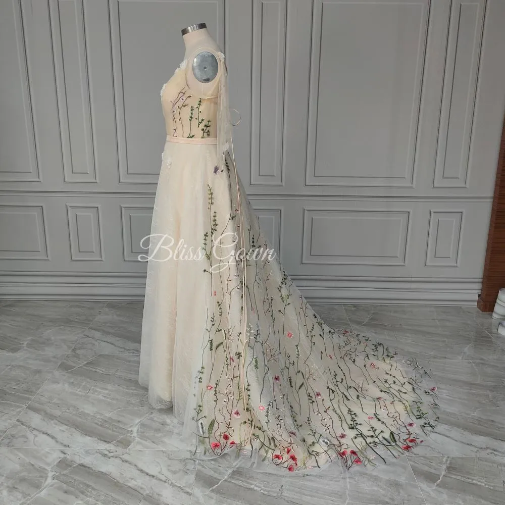 Floral Enchantment Boho Gown
