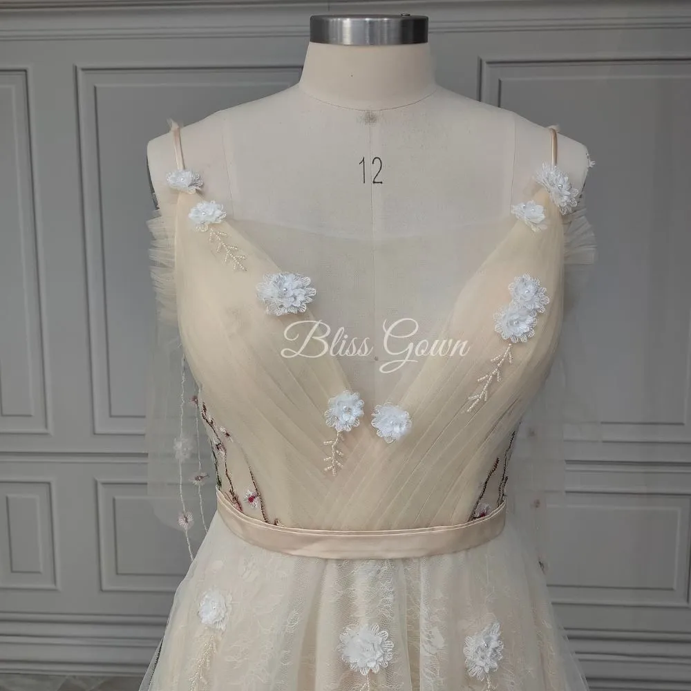 Floral Enchantment Boho Gown