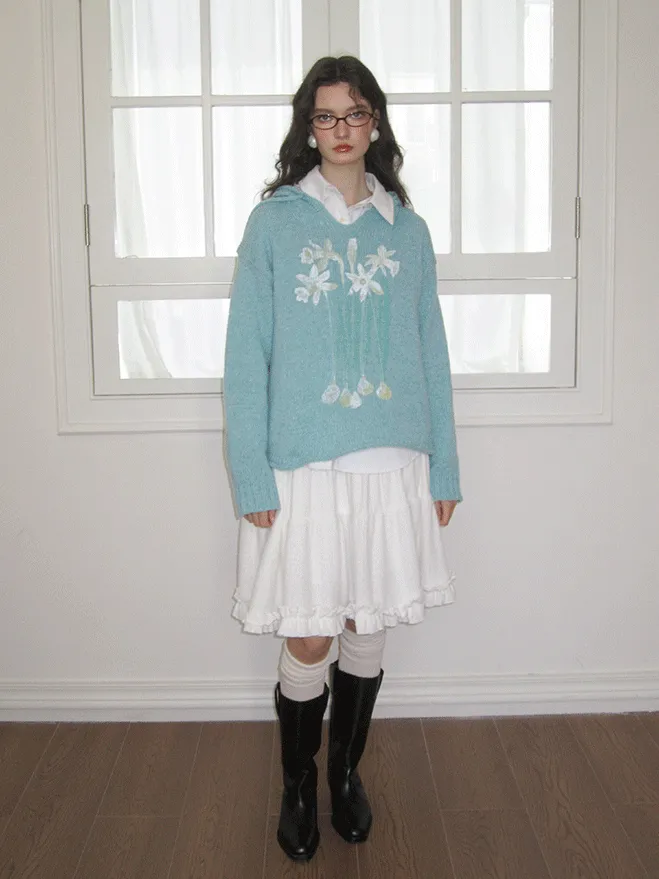 Frill Tiered Classy Cute Plain Simple Skirt