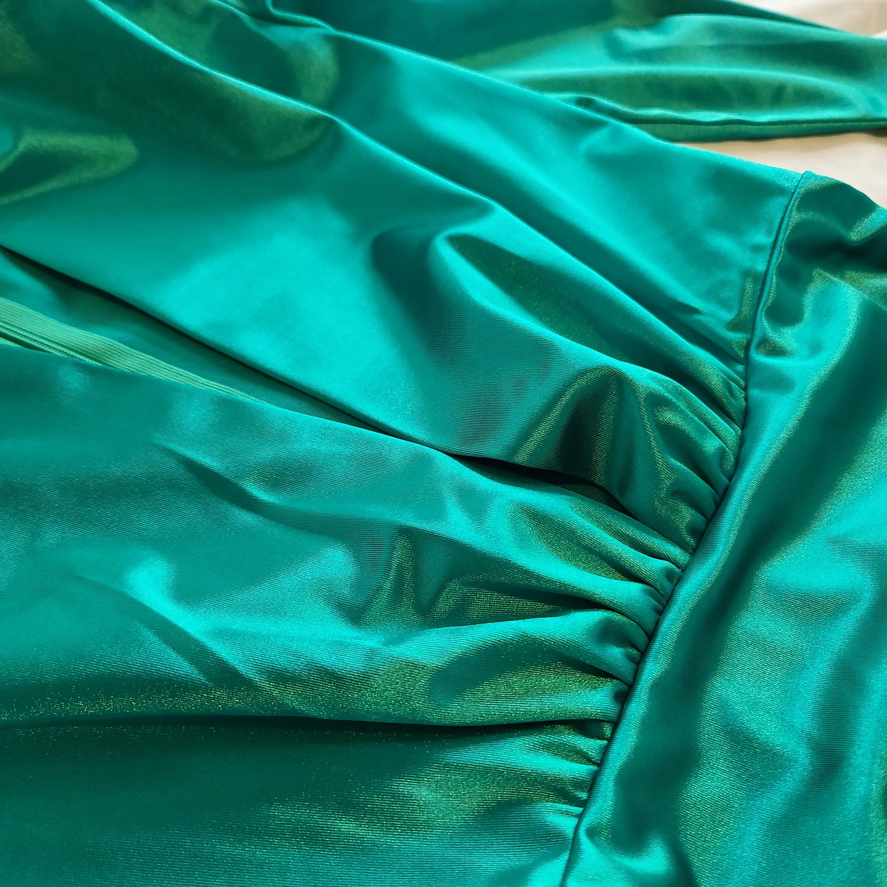 Green Satin Dress