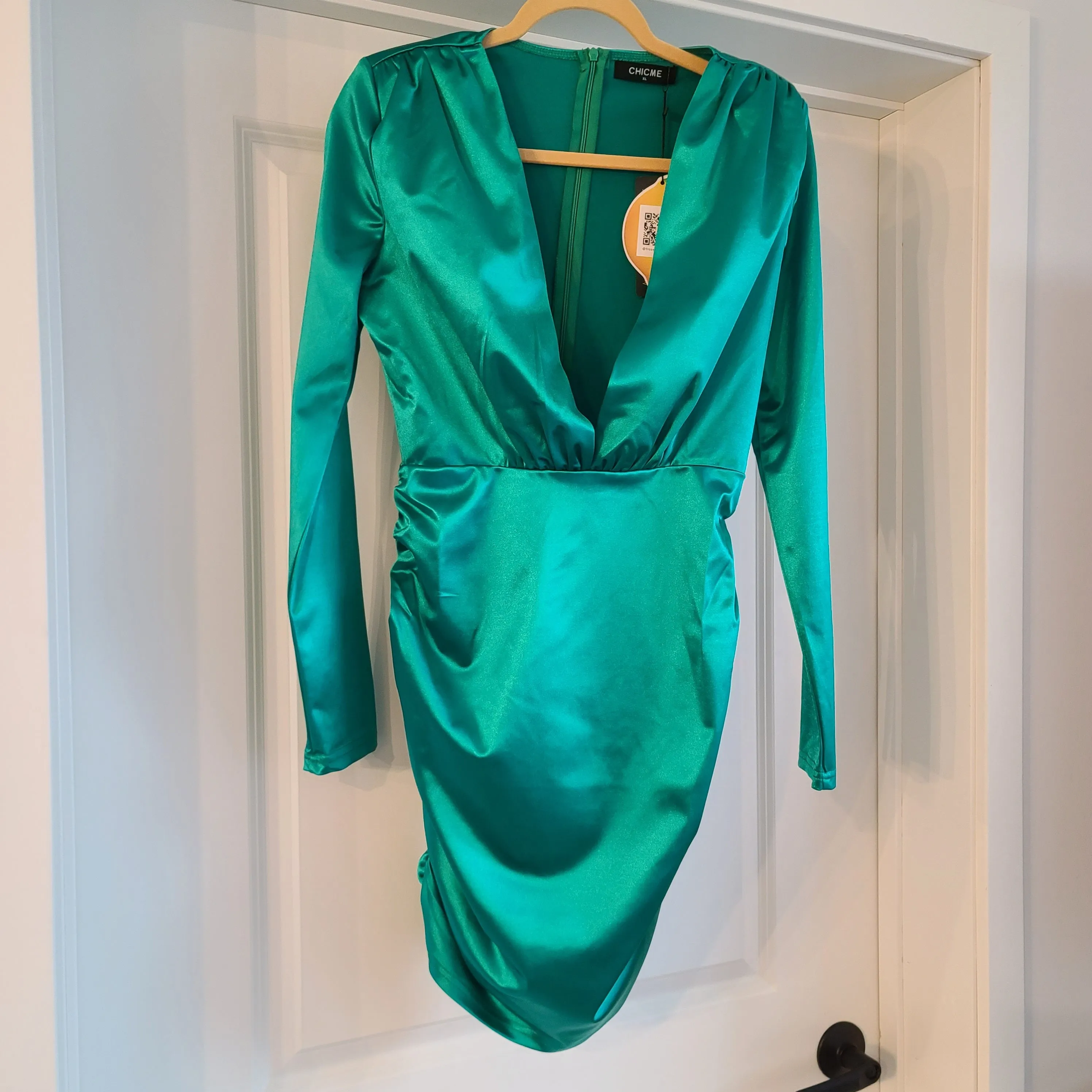 Green Satin Dress