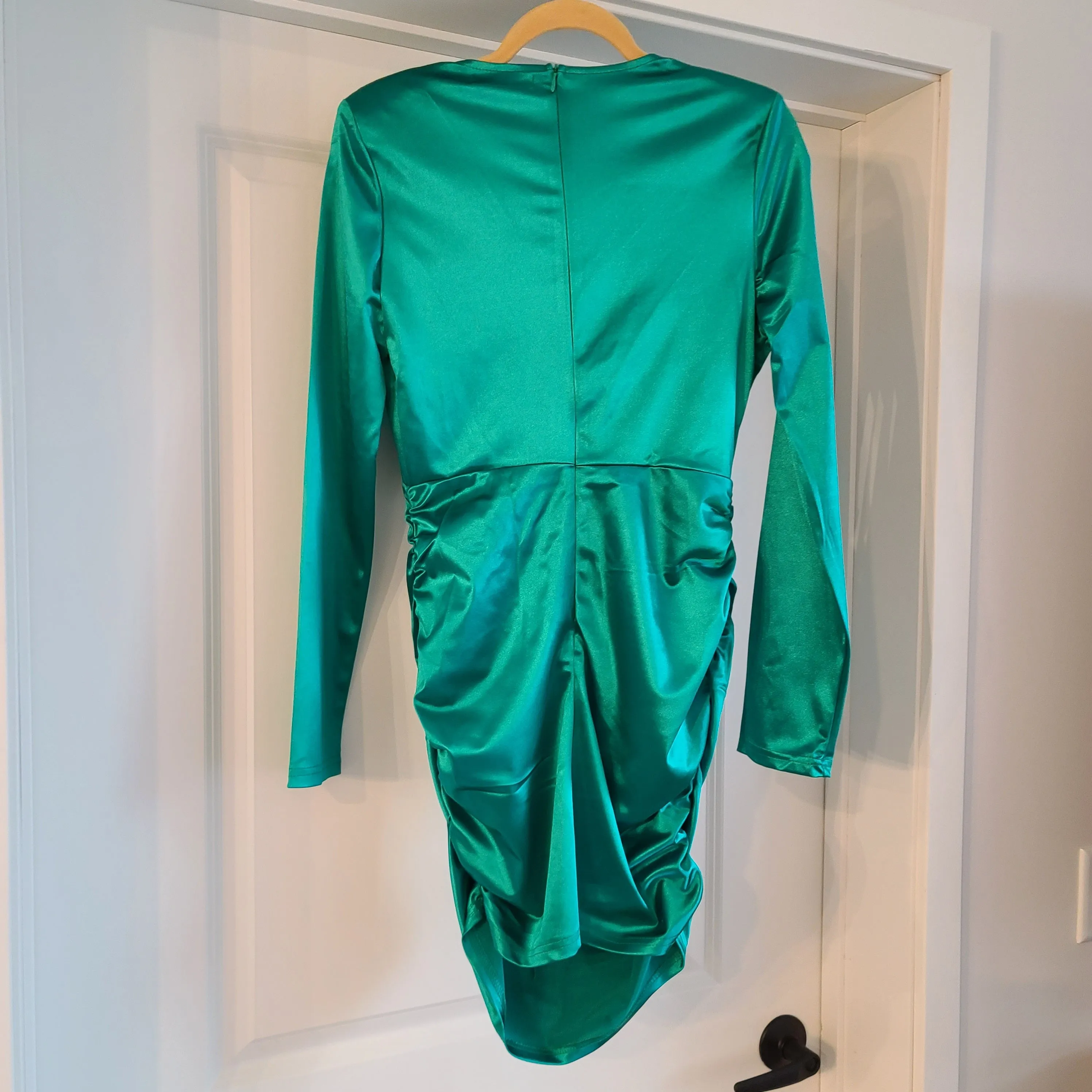 Green Satin Dress