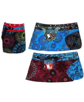 Handmade Short Reversible Skirt with Fanny Pack