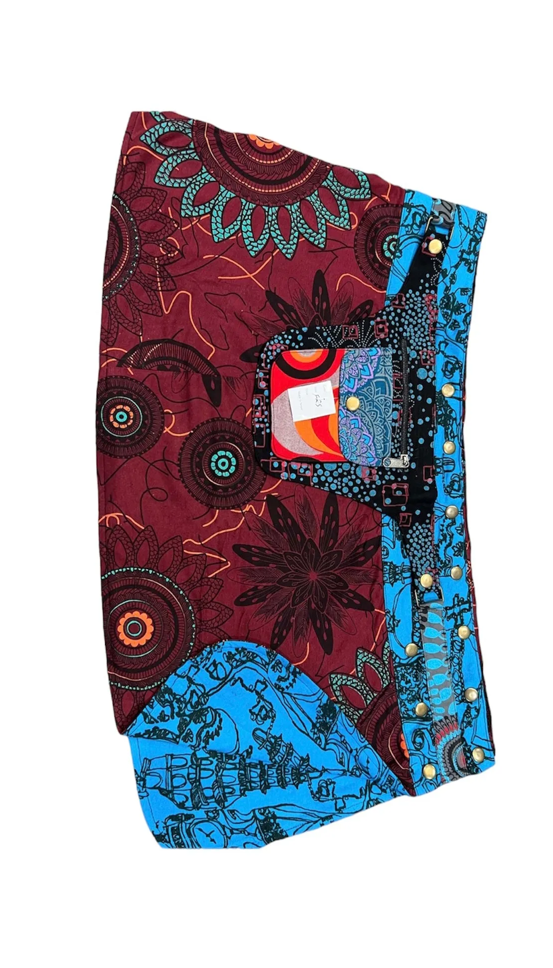 Handmade Short Reversible Skirt with Fanny Pack