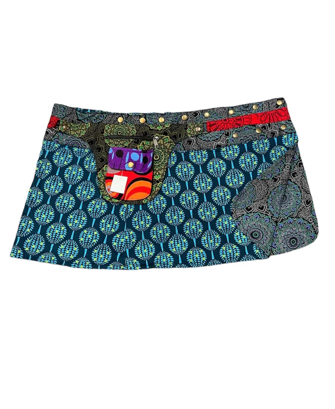 Handmade Short Reversible Skirt with Fanny Pack