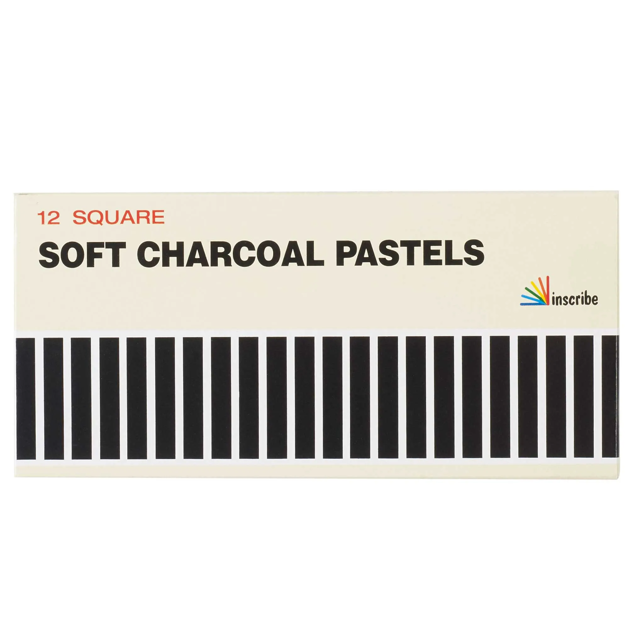 Inscribe Soft Charcoal Pastels - Set of 12 Square Pastels