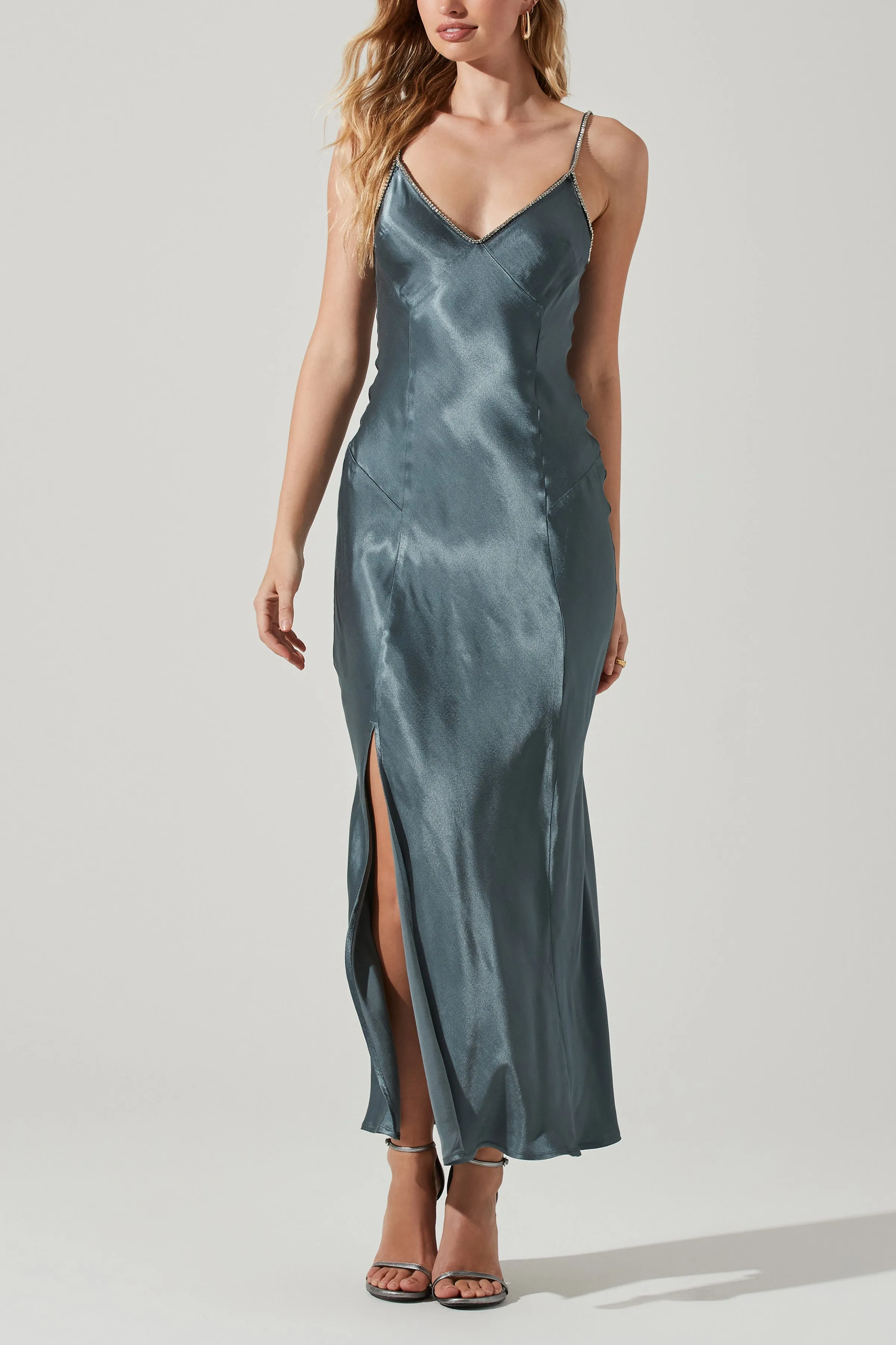 Kathleen Dress Slate Blue