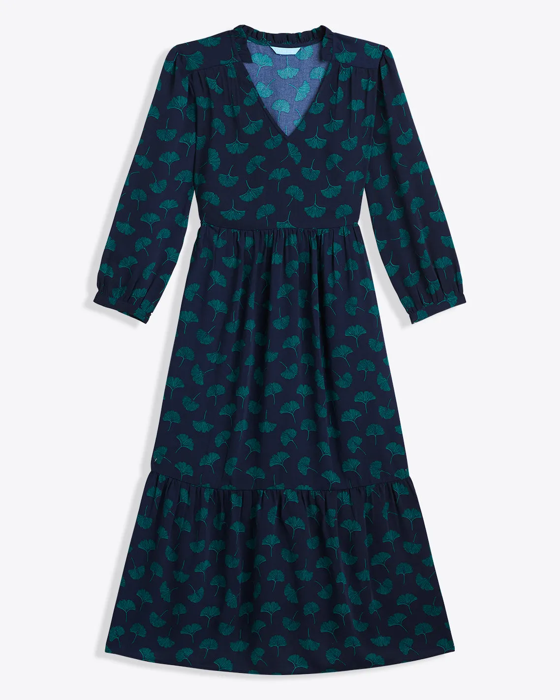 Katie Midi Dress in Ginko Leaf