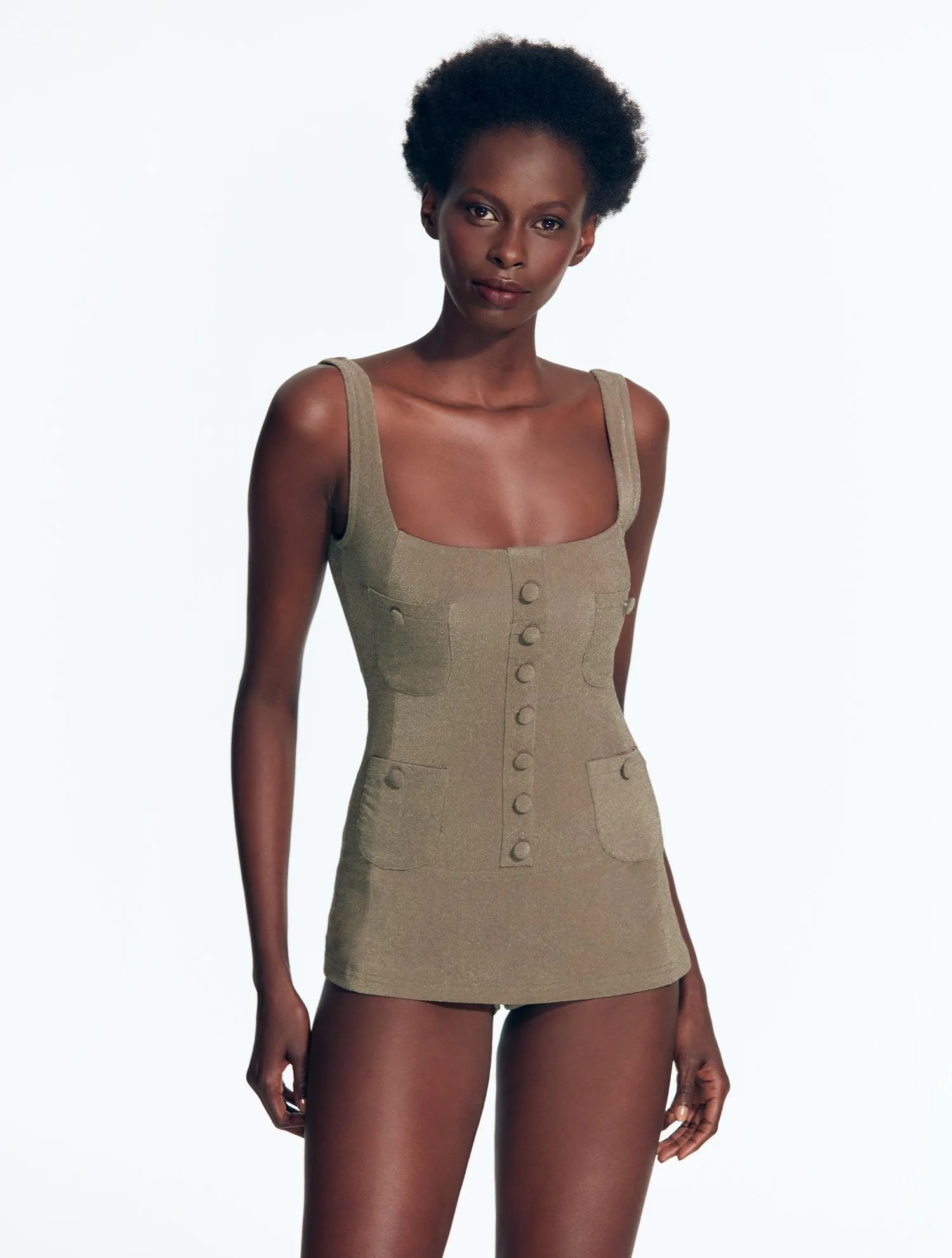 Kimberley Shiny Green Swimsuit