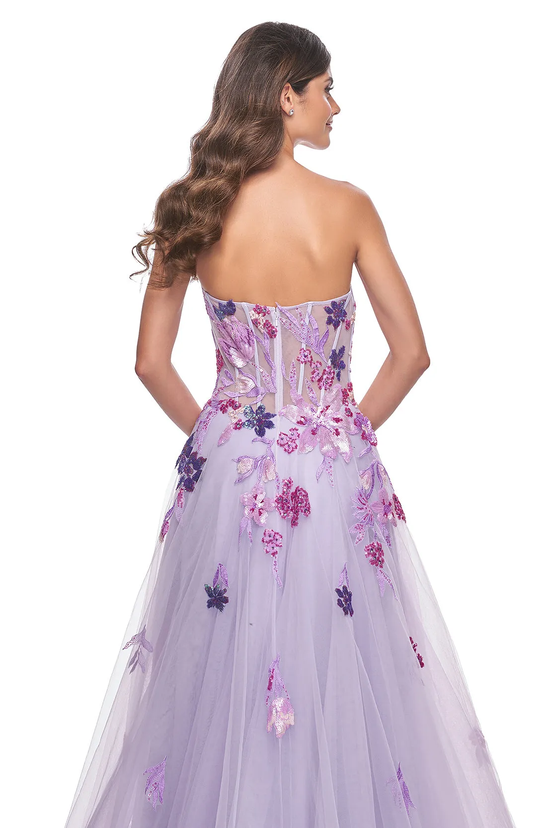 La Femme - 32156 - Strapless A-Line Tulle Prom and Quinceañera Dress