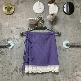 lace-up race skirt purple