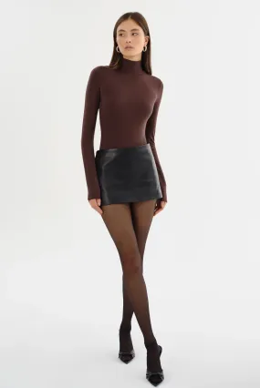 LaMarque Thalia Leather Mini Skirt | Black