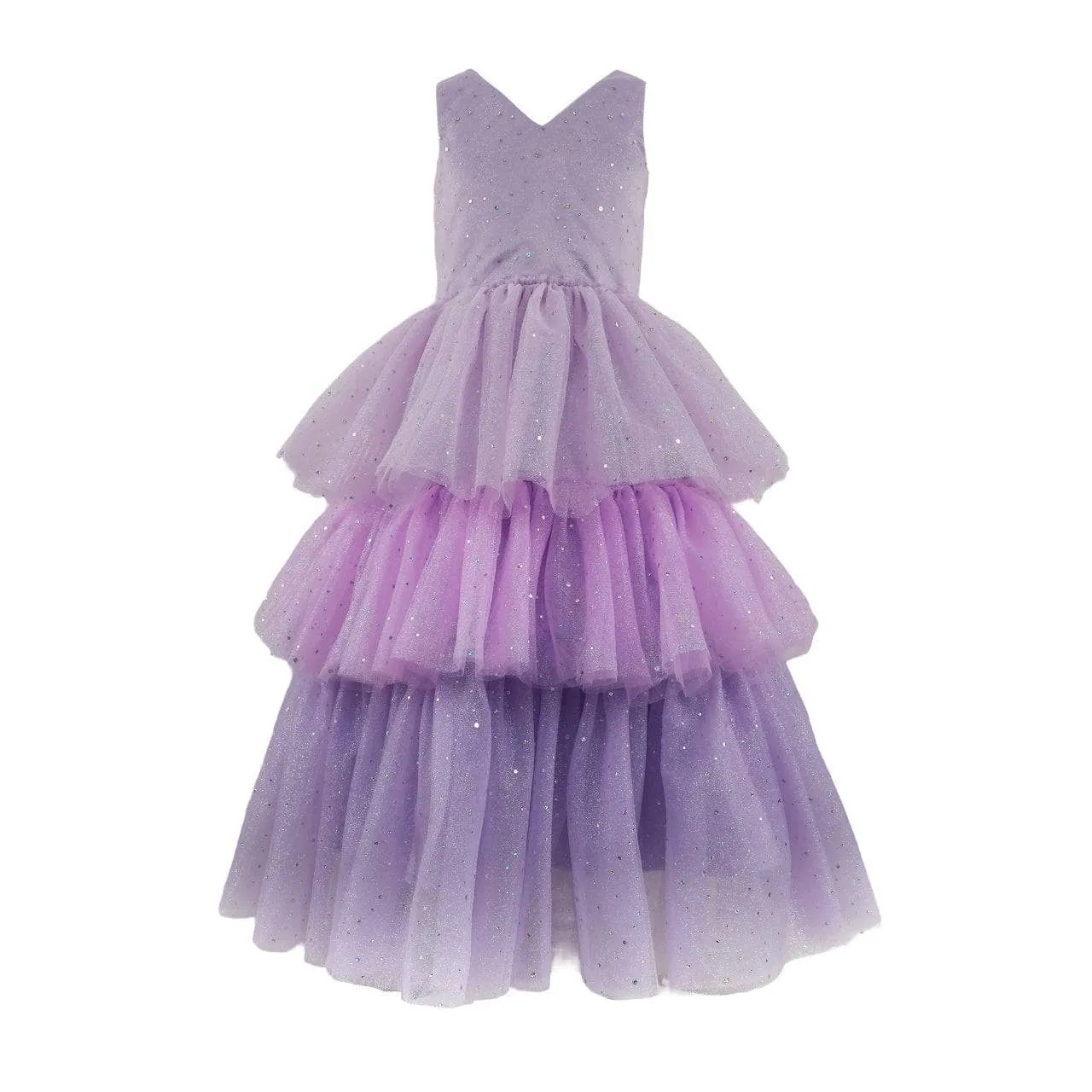 Lavender Shimmer Tulle Party Dress