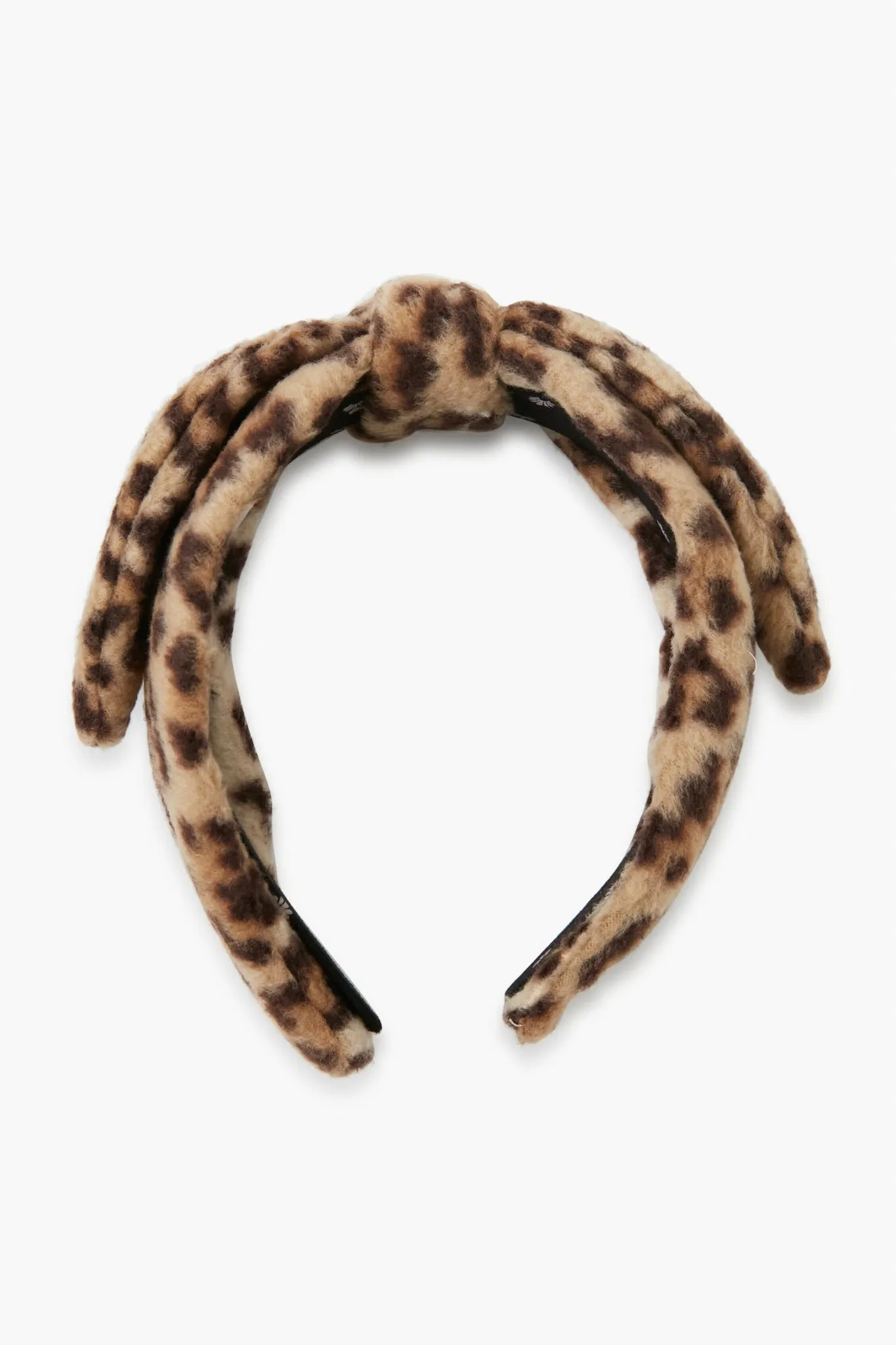 Leopard Fleece Veronica Bow Headband